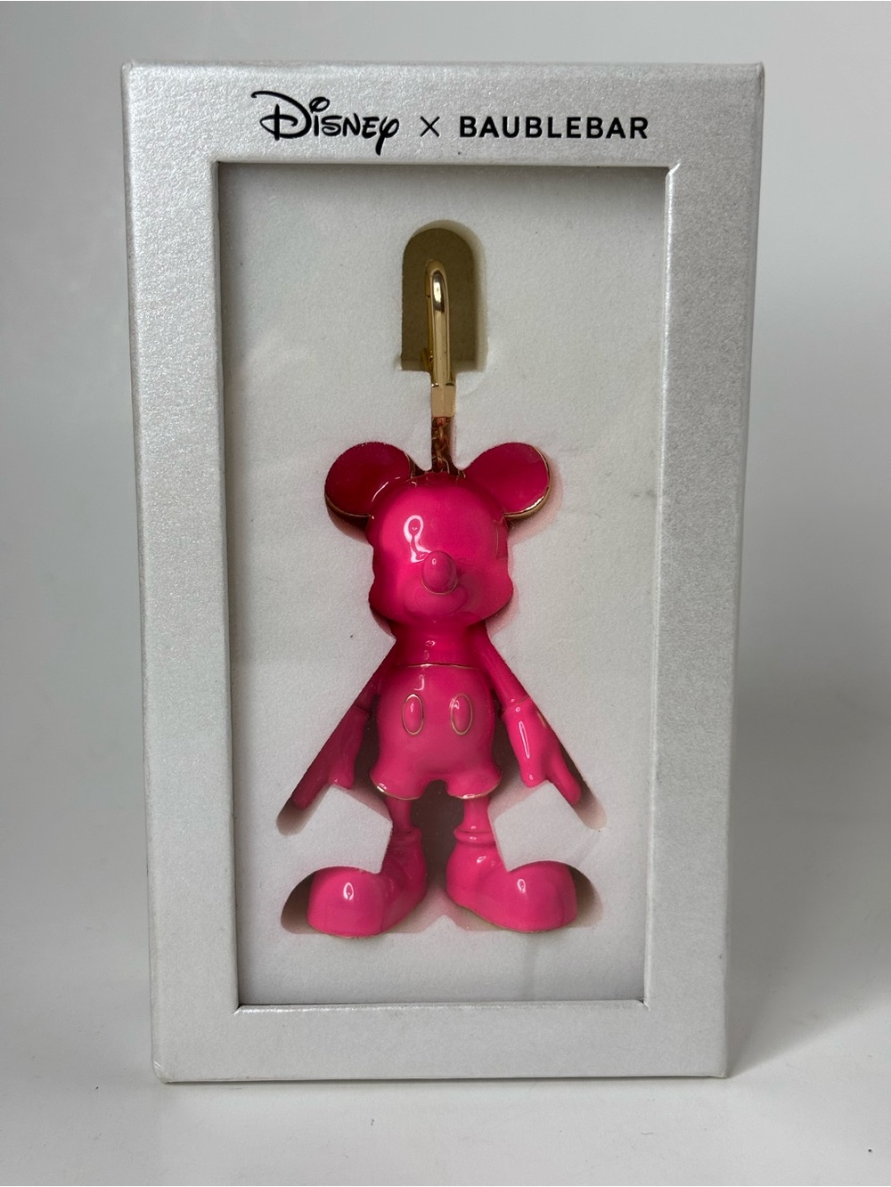 Disney X Baublebar Mickey Mouse Keychain / Bag Charm Hot Pink Gold